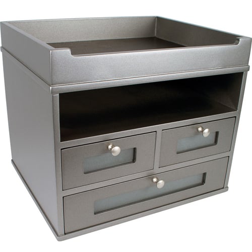 Victor Tidy Tower Desktop Organizer (Classic Silver) - S5500