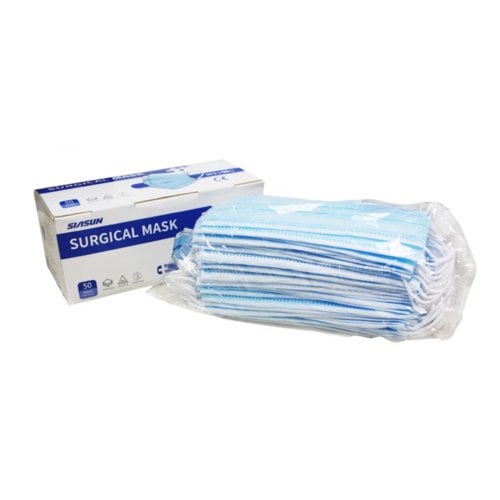 3-Ply Disposable Surgical Face Masks (Latex-Free , Non-Woven) - 50 per Box