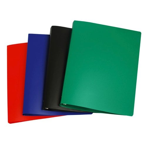 Samsill 1/2" Assorted 28-Gauge Flexible Poly 3-Ring Storage Binder - 12pk