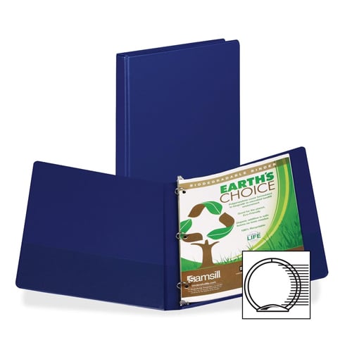 Samsill 1/2" Blue Earth's Choice Round Ring Storage Binder - 12pk