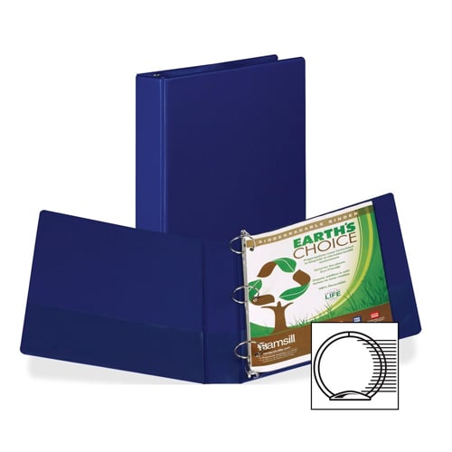 Samsill 1.5" Blue Earth's Choice Round Ring Storage Binder - 12pk