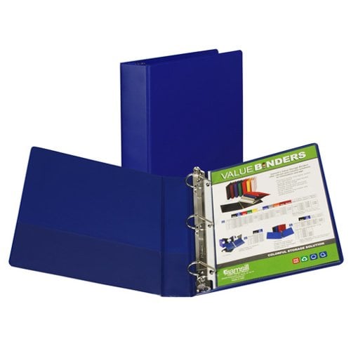 Samsill Blue Value Plus Angle-D Ring Storage Binder