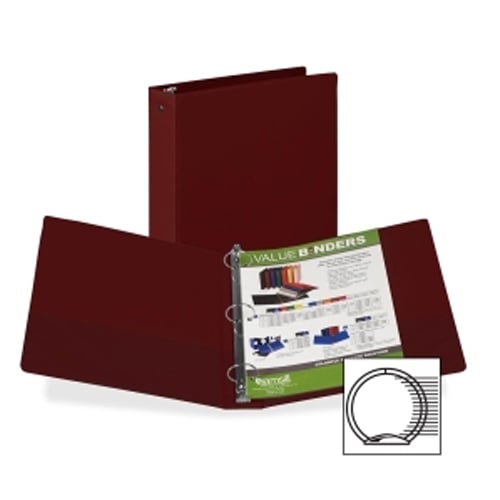 Samsill Burgundy Value Round Ring Storage Binder