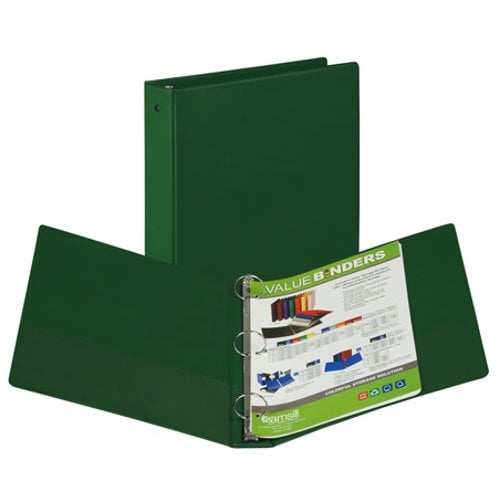 Samsill 1.5" Green Value Round Ring Storage Binder - 12pk