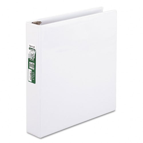 Samsill 1.5" White Clean Touch Antimicrobial Round Ring View Binder - 12pk