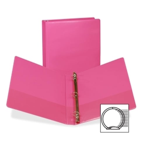 Samsill 1" Berry Fashion Presentation Round Ring View Binder - 6pk