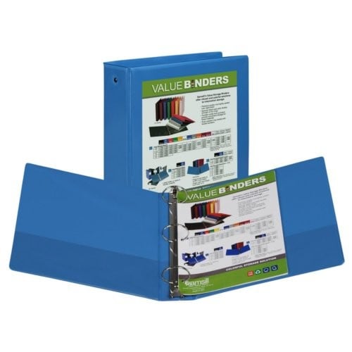 Samsill Blue Economy Insertable Round Ring View Binder