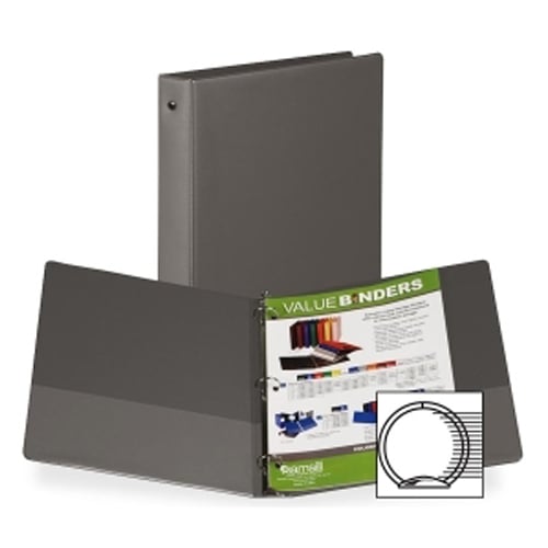 Samsill Gray Value Round Ring Storage Binder