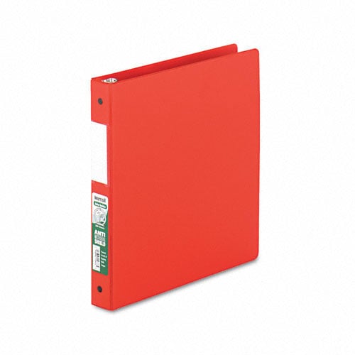 Samsill 1/2" Red Clean Touch Antimicrobial Round Ring Binder- 12pk
