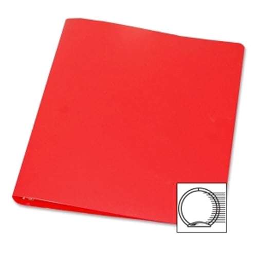 Samsill 1" Red 28-Gauge Flexible Poly 3-Ring Storage Binder - 12pk