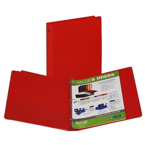 Samsill Red Value Round Ring Storage Binder