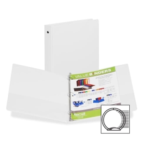 Samsill 1.5" White Value Round Ring Storage Binder - 12pk