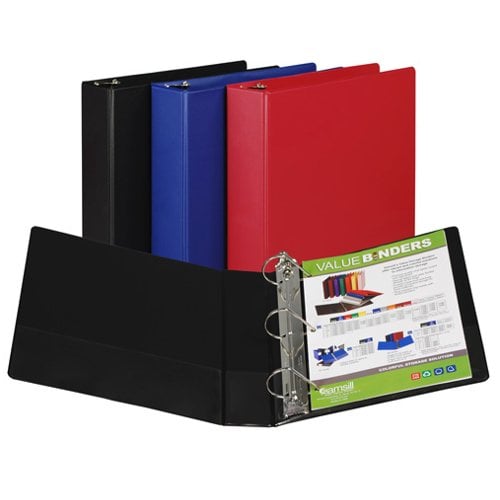 Samsill Assorted Value Plus Angle-D Ring Storage Binder