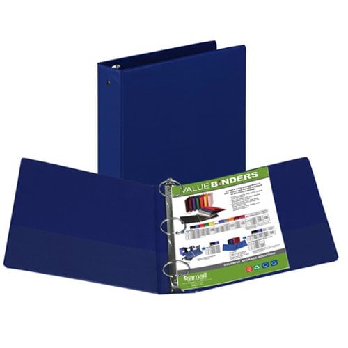Samsill 2" Dark Blue Value Round Ring Storage Binder - 12pk