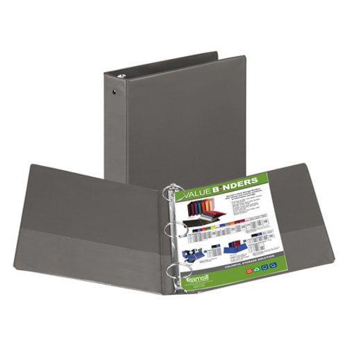 Samsill 2" Gray Value Round Ring Storage Binder - 12pk