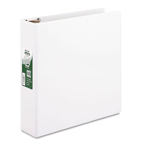 Samsill 2" White Clean Touch Antimicrobial Round Ring View Binder - 12pk