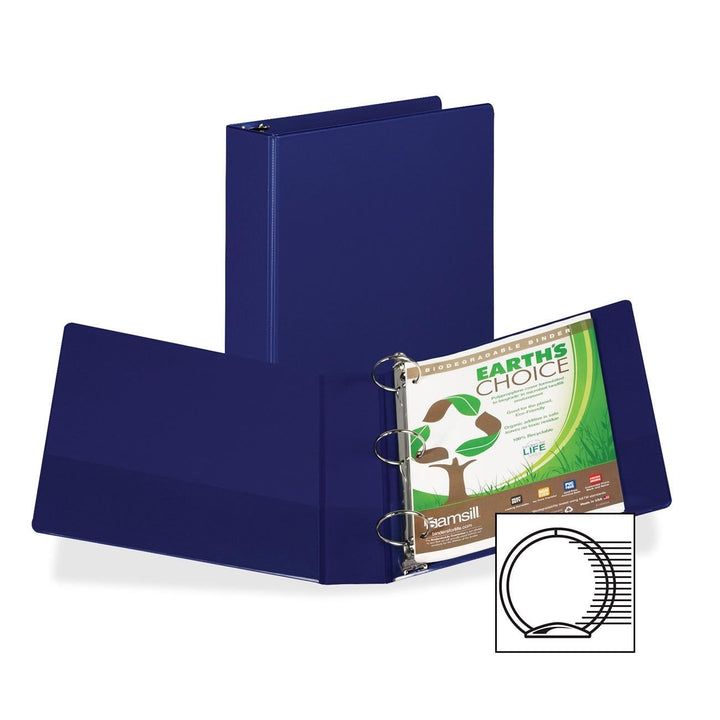 Samsill 3" Blue Earth's Choice Round Ring Storage Binder - 12pk