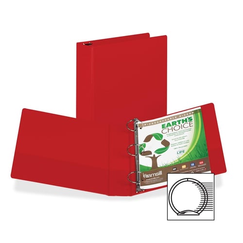 Samsill 2" Red Earth's Choice Round Ring Storage Binder - 12pk
