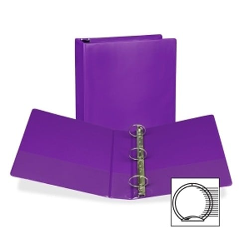 Samsill Purple Fashion Presentation Round Ring View Binder - 12pk