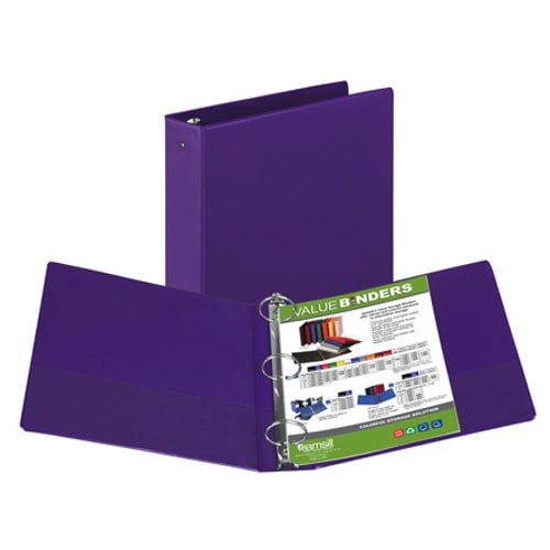 Samsill 2" Purple Value Round Ring Storage Binder - 12pk