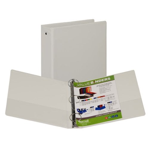Samsill 2" White Value Round Ring Storage Binder - 12pk