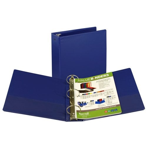 Samsill Dark Blue Value Round Ring Storage Binder - 12pk