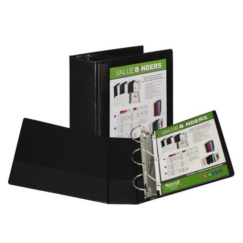 Samsill Black Insertable Angle-D Ring View Binder