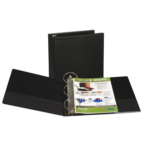 Samsill Black Value Round Ring Storage Binder