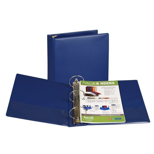 Samsill Blue Value Round Ring Storage Binder