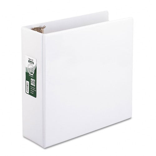 Samsill 4" White Clean Touch Antimicrobial Round Ring View Binder - 6pk