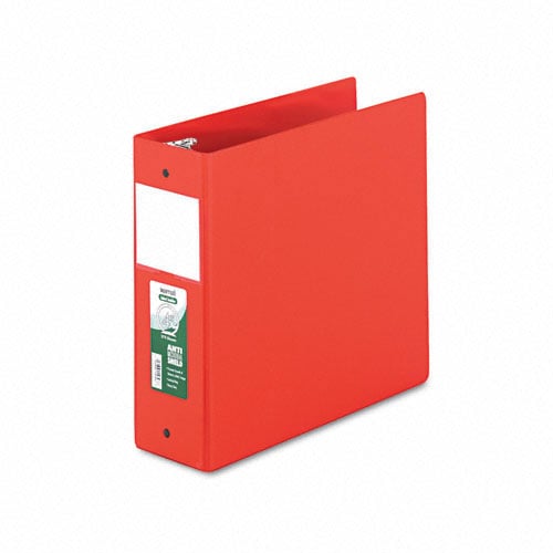 Samsill 4" Red Clean Touch Antimicrobial Round Ring Binder- 6pk