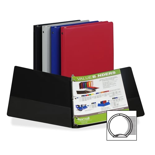 Samsill 1/2" Assorted Value Round Ring Storage Binder - 12pk