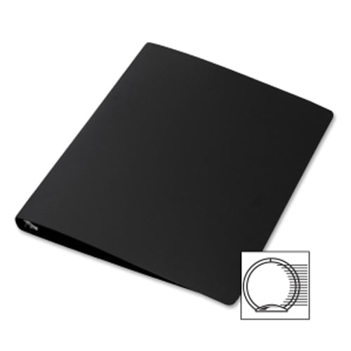 Samsill Black 28-Gauge Flexible Poly 3-Ring Storage Binder - 12pk