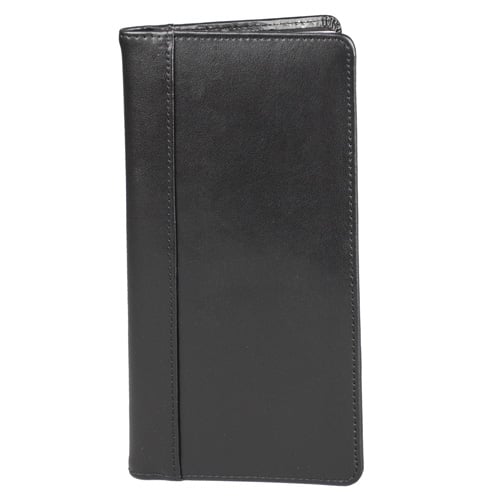 Samsill Black Regal Leather Business Card Holder - 10pk