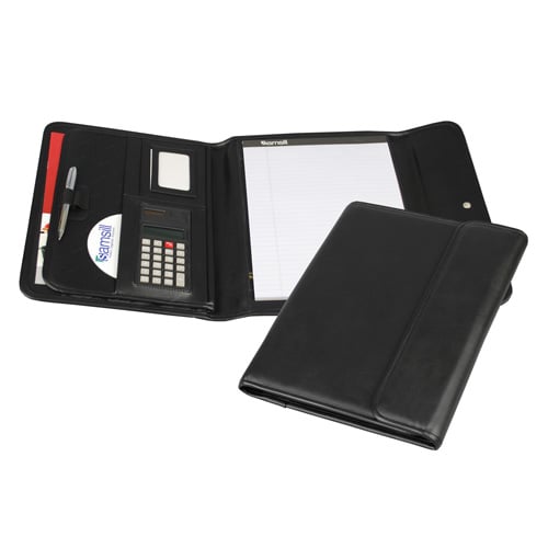 Samsill Black Sterling Tri-Fold Padfolio - 10pk
