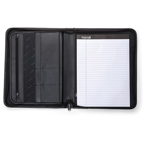Samsill Black Sterling Zipper Pad Holder - 12pk