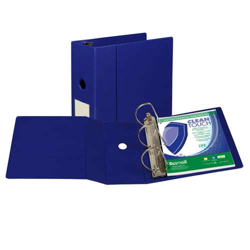 Samsill Blue Clean Touch Antimicrobial D-Ring Binder