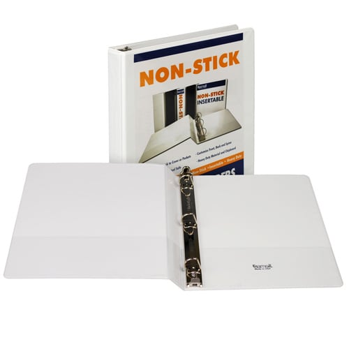 Samsill D-Ring Locking Non-Stick White View Binders