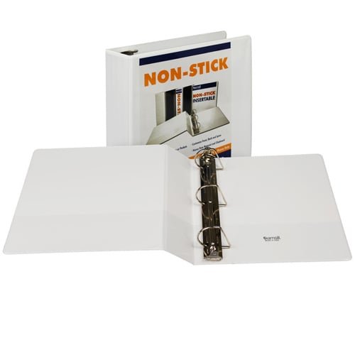 Samsill D-Ring Locking Non-Stick White View Binders