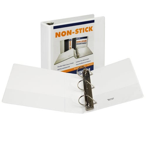 Samsill D-Ring Locking Non-Stick White View Binders
