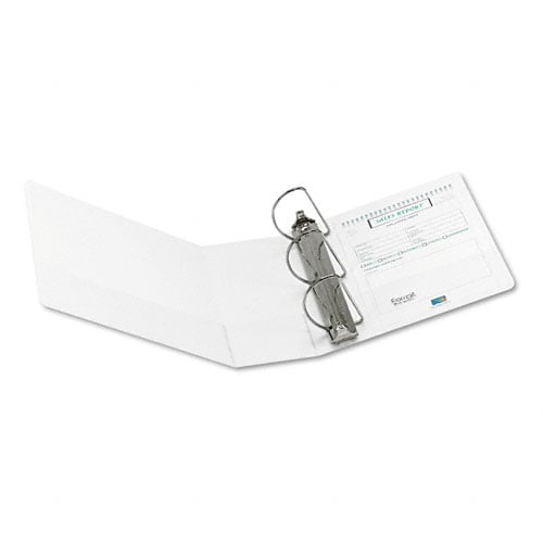 Samsill D-Ring Locking Non-Stick 5" White View Binder - 6pk