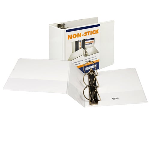 Samsill D-Ring Locking Non-Stick White View Binders