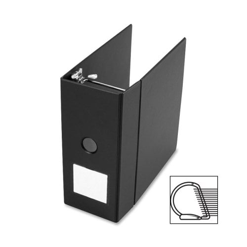 Samsill Black Value Plus Angle-D Ring Binder with Label Holder