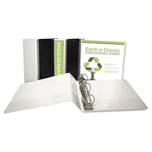 Samsill White Earth's Choice Biodegradable Round Ring View Binders