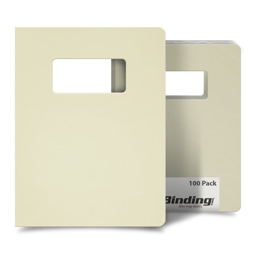 Beige 16mil Sand Poly 8.75" x 11.25" Covers with Windows - 25 Sets