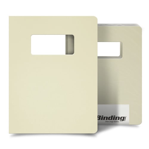 Beige 16mil Sand Poly 8.75" x 11.25" Covers with Windows - 25 Sets