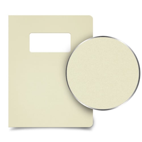 Beige 16mil Sand Poly 8.75" x 11.25" Covers with Windows - 25 Sets