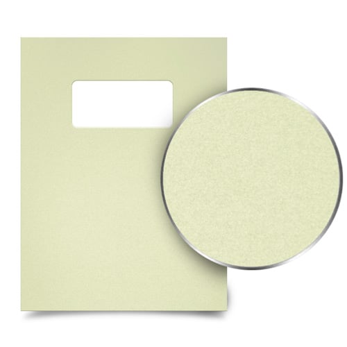 Ivory 23mil Sand Poly 8.5" x 11" Covers with Windows - 25pk