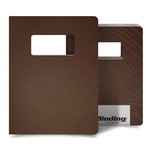 Light Brown 16mil Sand Poly 8.75" x 11.25" Covers with Windows - 25 Sets