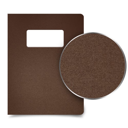Light Brown 16mil Sand Poly 8.75" x 11.25" Covers with Windows - 25 Sets
